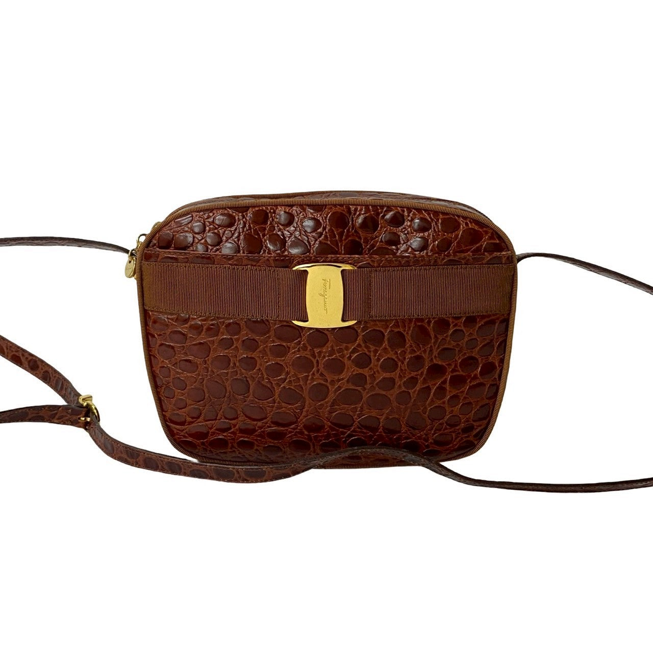 Salvatore Ferragamo Shoulder Bag Leather Brown