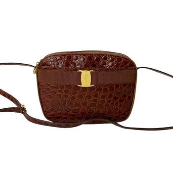 Salvatore Ferragamo Shoulder Bag Leather Brown