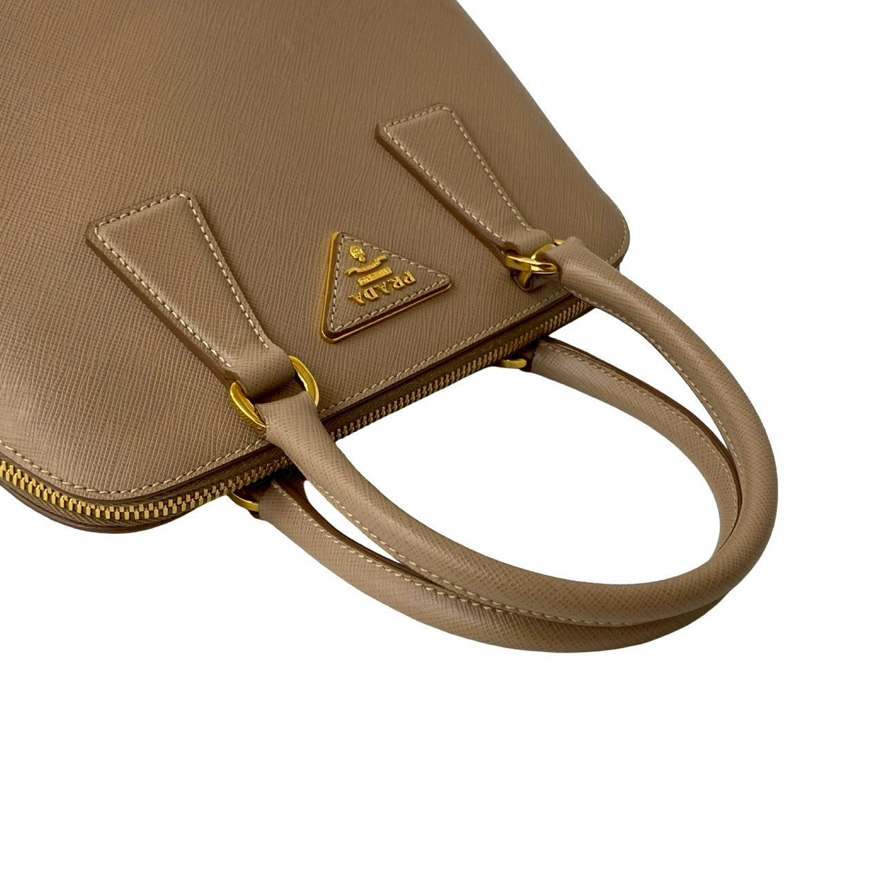 Prada Shoulder Bag Leather Beige