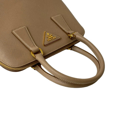 Prada Shoulder Bag Leather Beige