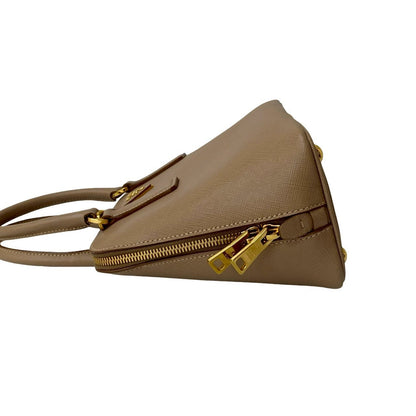 Prada Shoulder Bag Leather Beige