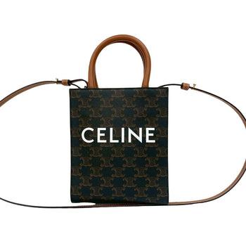 Celine Shoulder Bag Leather Brown Mini Vertical Cover