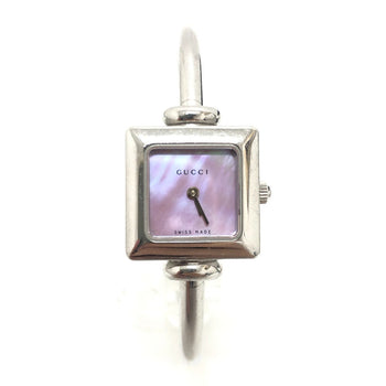 Gucci Watches Quartz 1900L Stainless Steel Silver Square Pink Dial Women