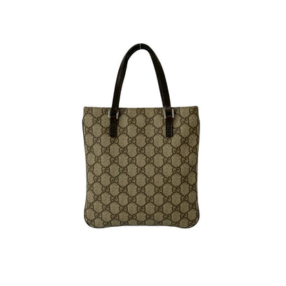 Gucci Handbag Leather Brown Gg Supreme