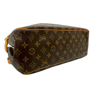 Louis Vuitton Tote Bag Leather Brown Monogram Batignolles Horizontal