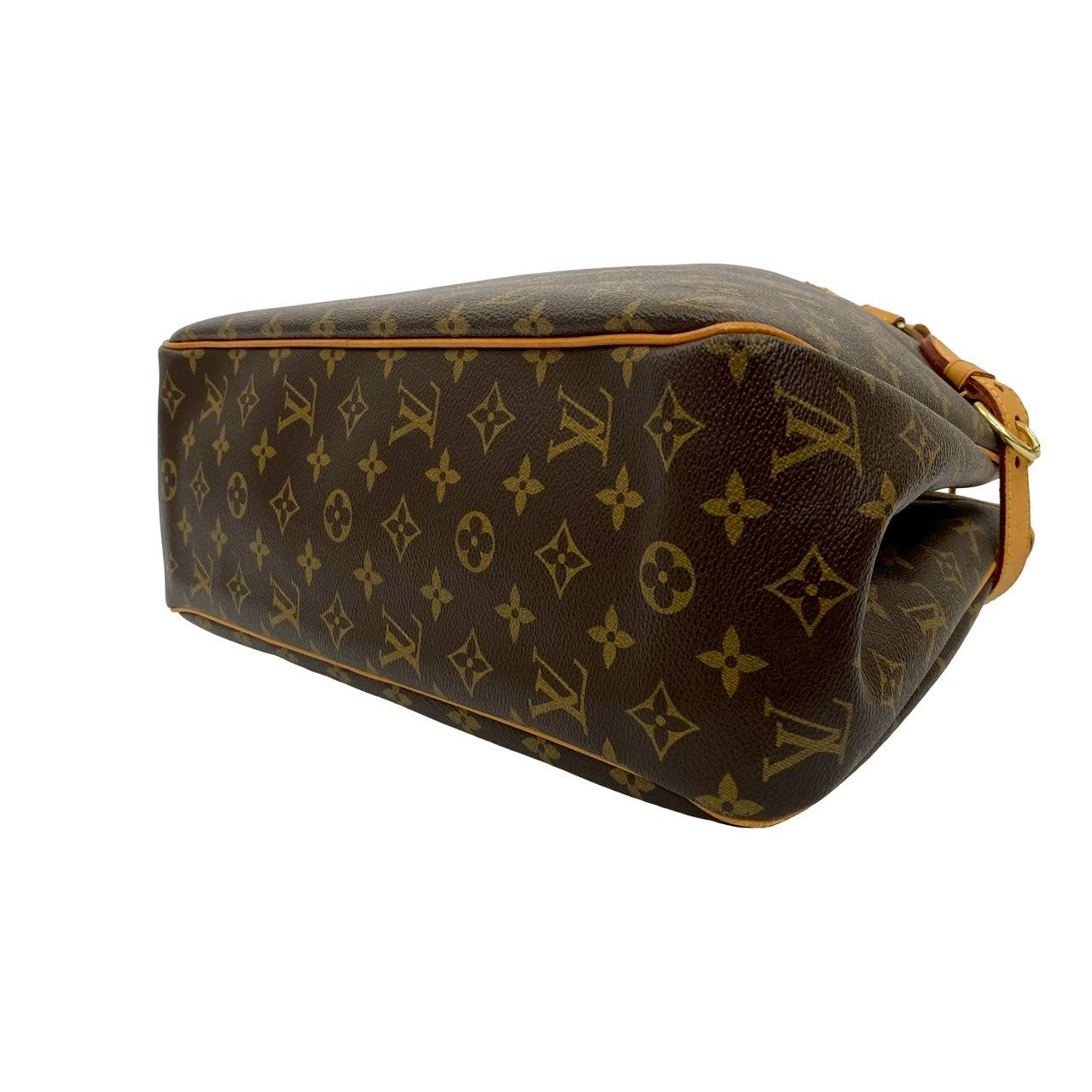 Louis Vuitton Tote Bag Leather Brown Monogram Batignolles Horizontal