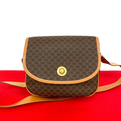 Celine Shoulder Bag Leather Brown