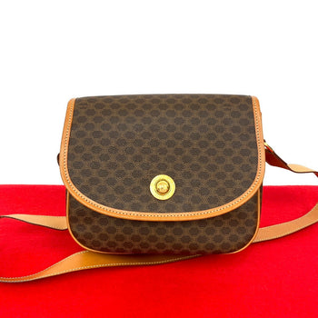 Celine Shoulder Bag Leather Brown