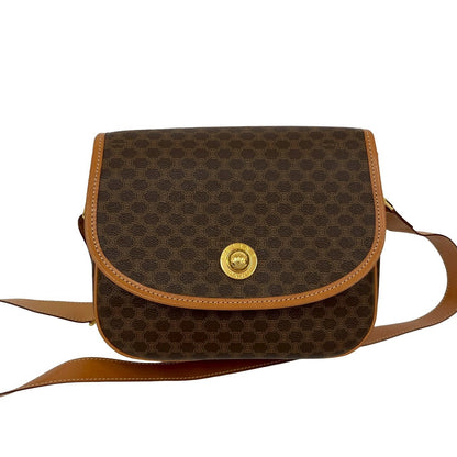 Celine Shoulder Bag Leather Brown