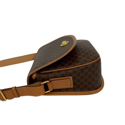 Celine Shoulder Bag Leather Brown
