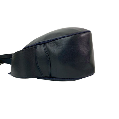 Dior Shoulder Bag Leather Navy Tassel