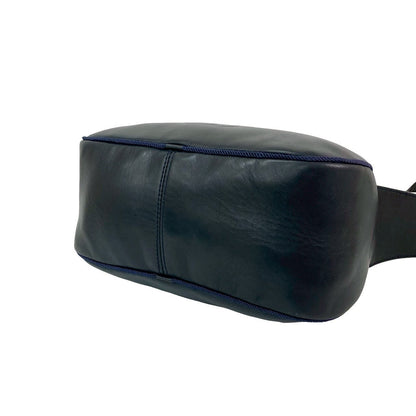 Dior Shoulder Bag Leather Navy Tassel
