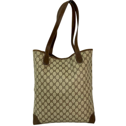 Gucci Tote Bag Leather Brown Sherry Line