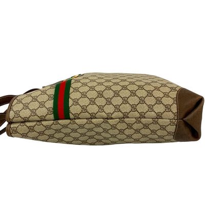 Gucci Tote Bag Leather Brown Sherry Line
