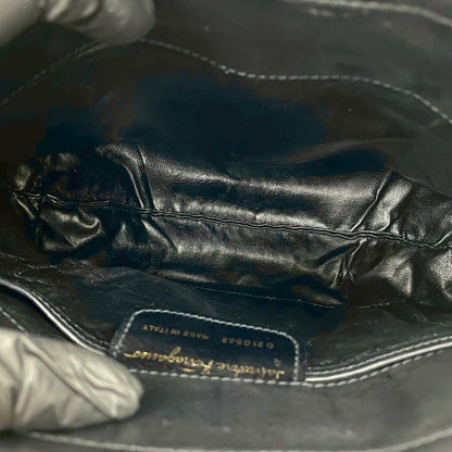 Salvatore Ferragamo Shoulder Bag Leather Black