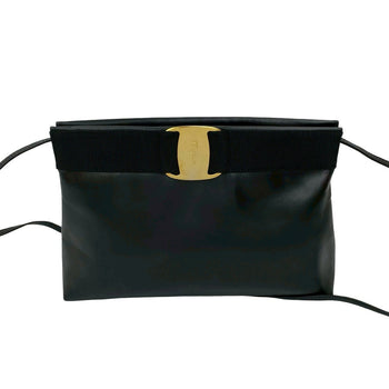 Salvatore Ferragamo Shoulder Bag Leather Black