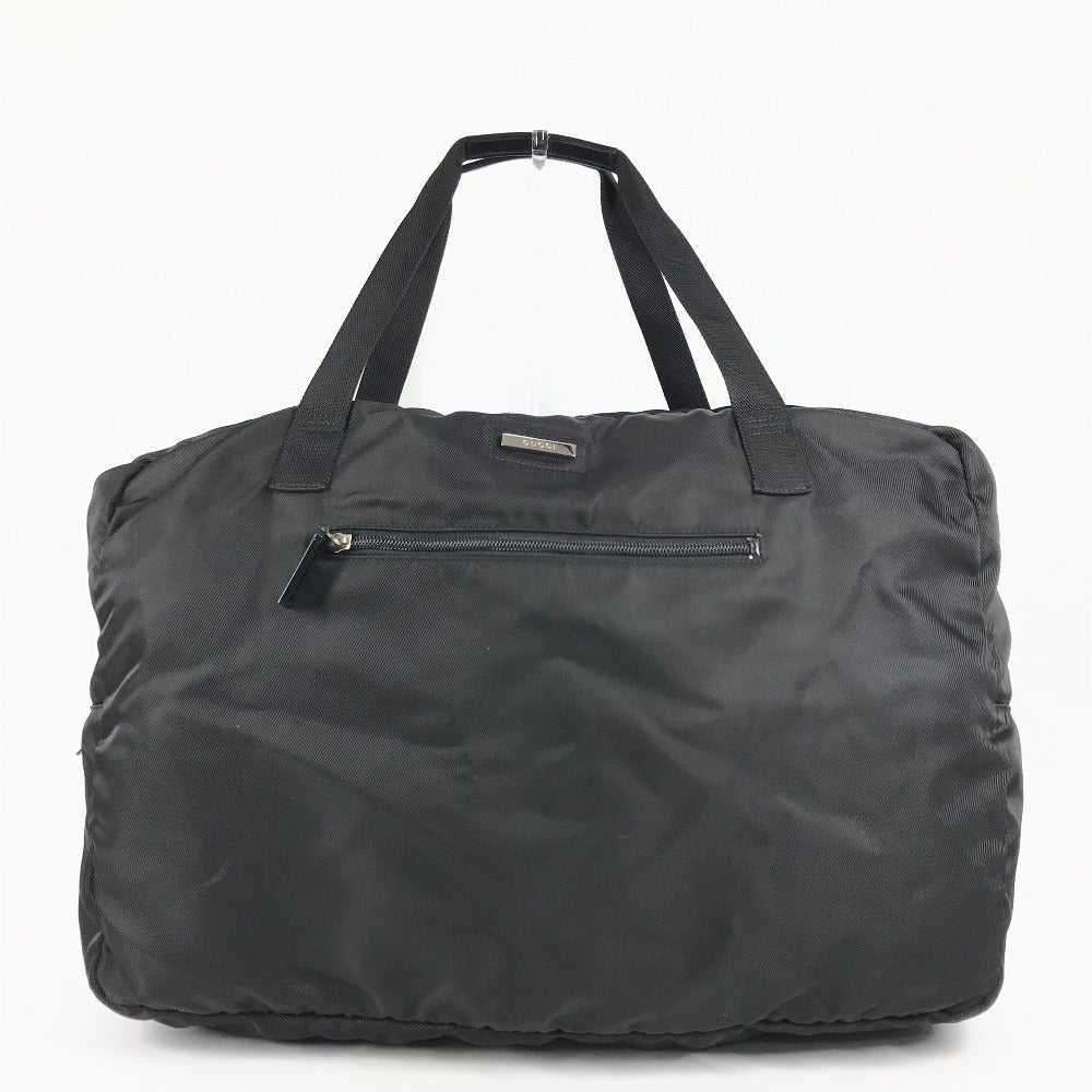 Gucci Boston Duffel Bag 012E0389 Nylon Black Logo Women(Unisex)
