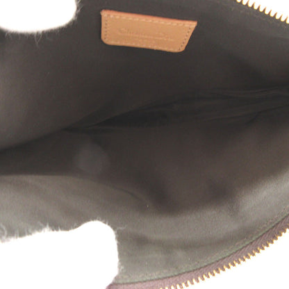 Christian Dior Handbag Canvas Brown Saddle Pouch Trotter Women