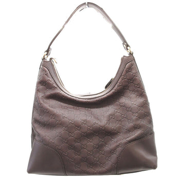 Gucci Shoulder Bag 257070 Leather Brown Lovely Guccisima Women