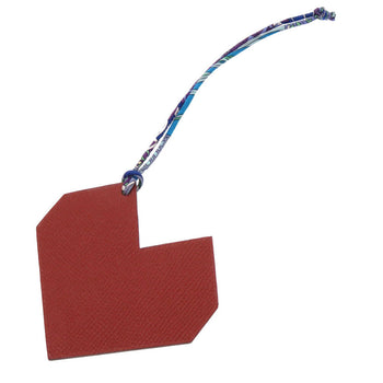 Hermes Key Ring Togo Brick Petite Ash Heart Women
