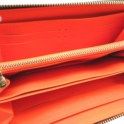 Louis Vuitton Long Wallet Purse M93711 Monogram Canvas Orange Zip Around Monogram Graffiti Zippy