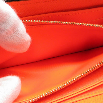 Louis Vuitton Long Wallet Purse M93711 Monogram Canvas Orange Zip Around Monogram Graffiti Zippy