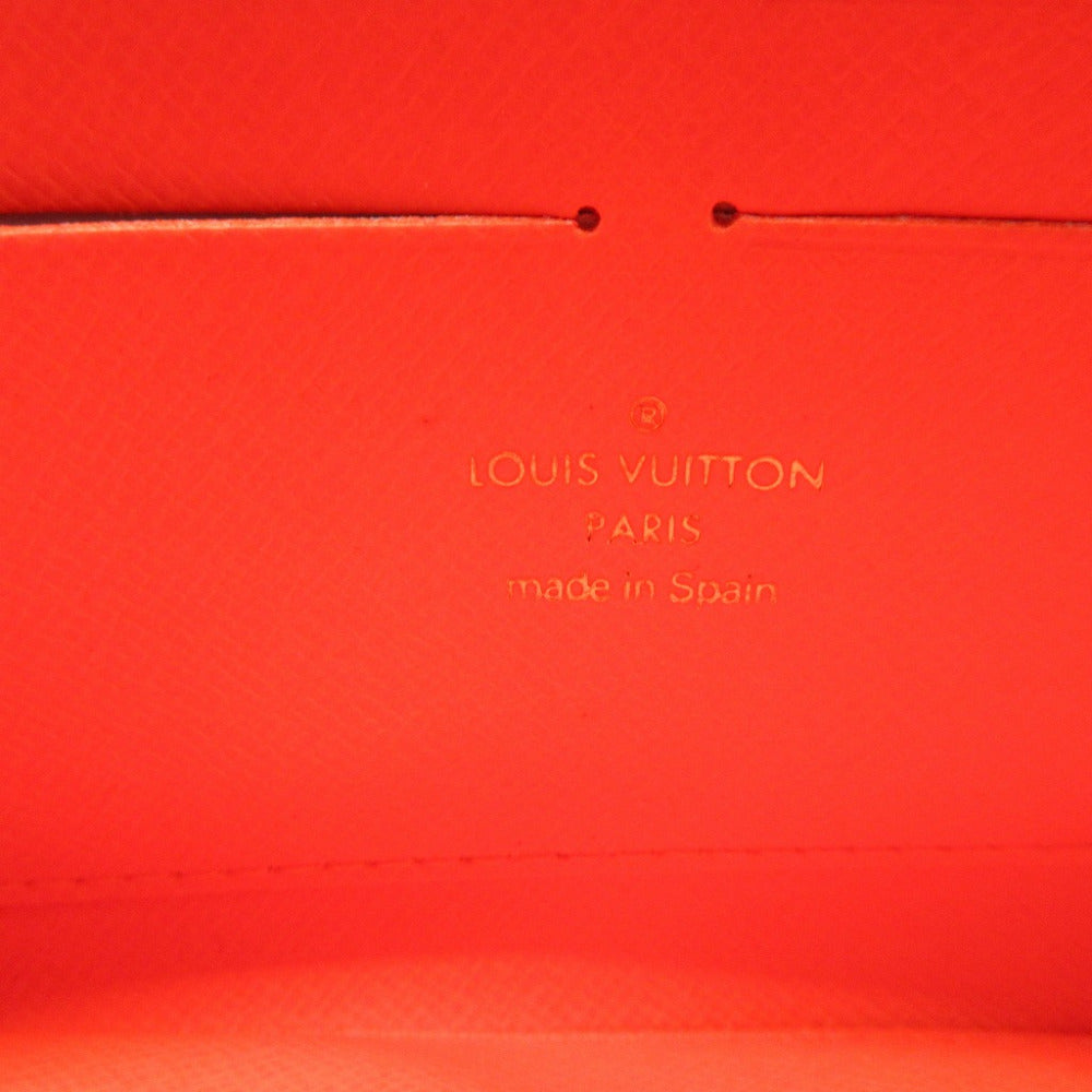 Louis Vuitton Long Wallet Purse M93711 Monogram Canvas Orange Zip Around Monogram Graffiti Zippy