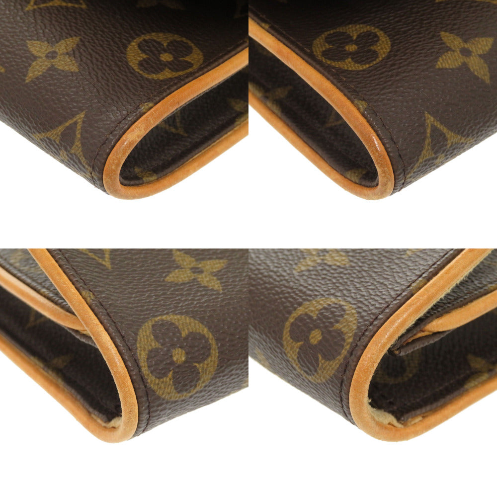Louis Vuitton Shoulder Bag M51854 Monogram Canvas Brown Monogram Pochette Twin Pm Women
