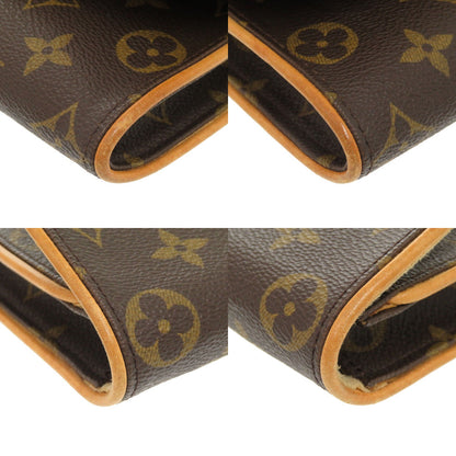 Louis Vuitton Shoulder Bag M51854 Monogram Canvas Brown Monogram Pochette Twin Pm Women