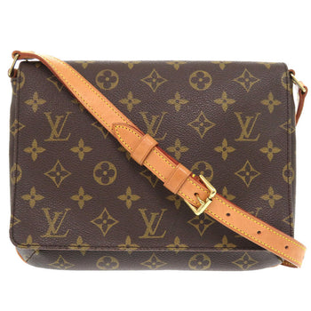 Louis Vuitton Shoulder Bag M51257 Monogram Canvas Brown Monogram Musette Tango Short Strap Women