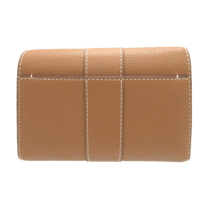 Delvaux Tri-Fold Wallet Ab0493Aauo Leather Brown Brillon Women Secondhand