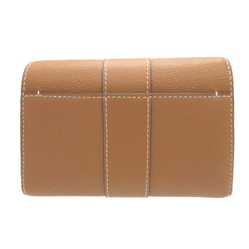 Delvaux Tri-Fold Wallet Ab0493Aauo Leather Brown Brillon Women Secondhand