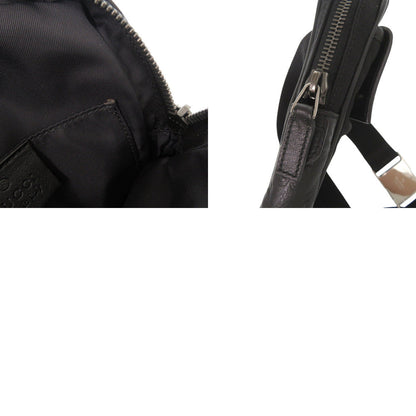 Gucci Waist Bag 161823 Nylon, Leather Black Guccisima