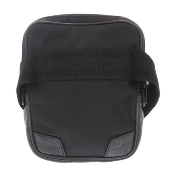 Gucci Waist Bag 161823 Nylon, Leather Black Guccisima