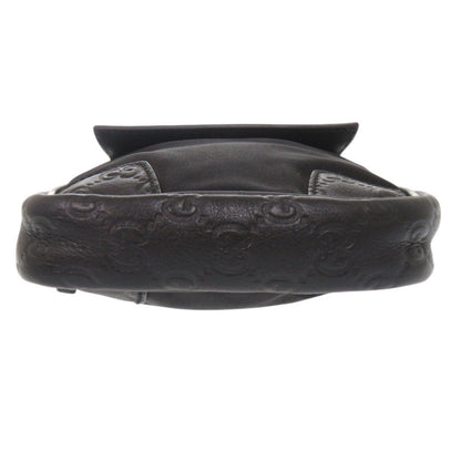 Gucci Waist Bag 161823 Nylon, Leather Black Guccisima