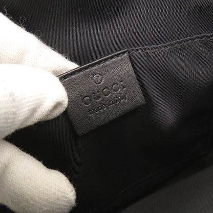 Gucci Waist Bag 161823 Nylon, Leather Black Guccisima