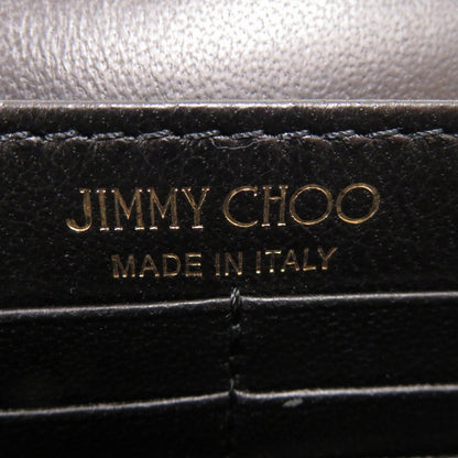 Jimmy Choo Long Wallet Purse Velor Black Chain Wallet Women