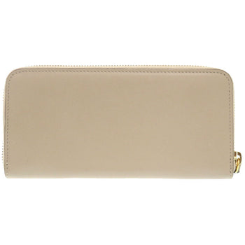 Chloe Long Wallet Purse Leather Beige Women