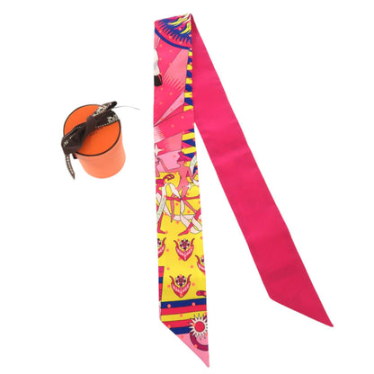 Hermes Scarf Silk Rose Twilly Plumetis Women