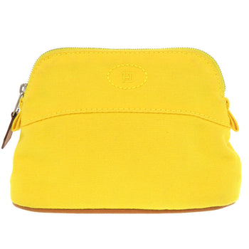 Hermes Pouch Cotton Yellow Boride Pouch Mini Mini Women