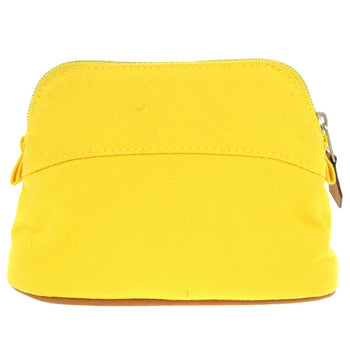 Hermes Pouch Cotton Yellow Boride Pouch Mini Mini Women