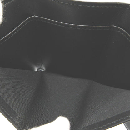 Fendi Tri-Fold Wallet 7M0280 Leather Black Compact Wallet Signature Logo Mens Secondhand
