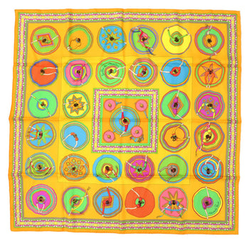 Hermes Scarf Silk Orange Carre90 