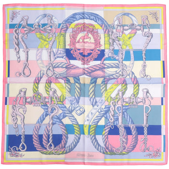 Hermes Scarf Silk Pink Carre90 Double Face Della Cavalleria Women