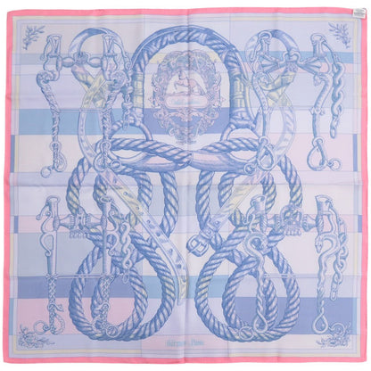 Hermes Scarf Silk Pink Carre90 Double Face Della Cavalleria Women