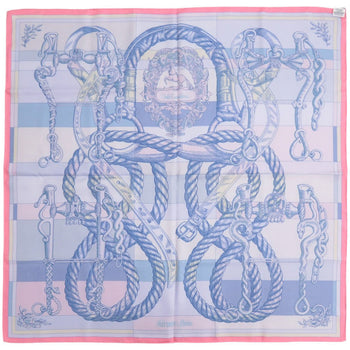 Hermes Scarf Silk Pink Carre90 Double Face Della Cavalleria Women