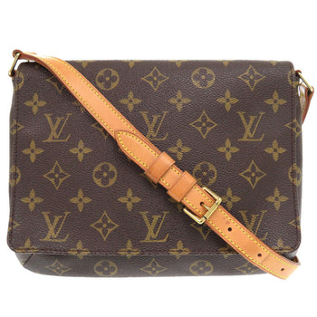 Louis Vuitton Shoulder Bag M51257 Monogram Canvas Brown Monogram Musette Tango Short Strap Women