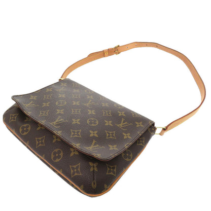 Louis Vuitton Shoulder Bag M51257 Monogram Canvas Brown Monogram Musette Tango Short Strap Women