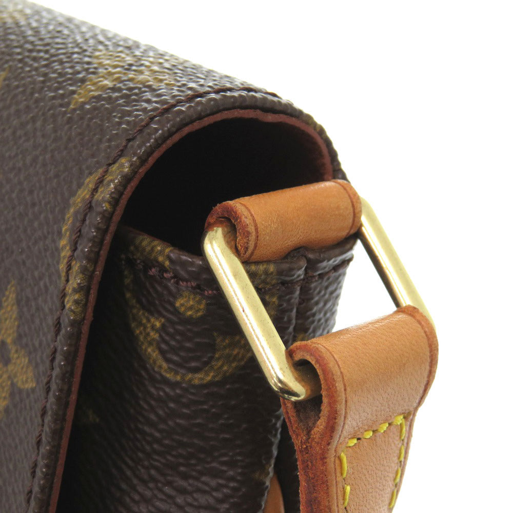 Louis Vuitton Shoulder Bag M51257 Monogram Canvas Brown Monogram Musette Tango Short Strap Women