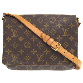 Louis Vuitton Shoulder Bag M51257 Monogram Canvas Brown Monogram Musette Tango Short Strap Women